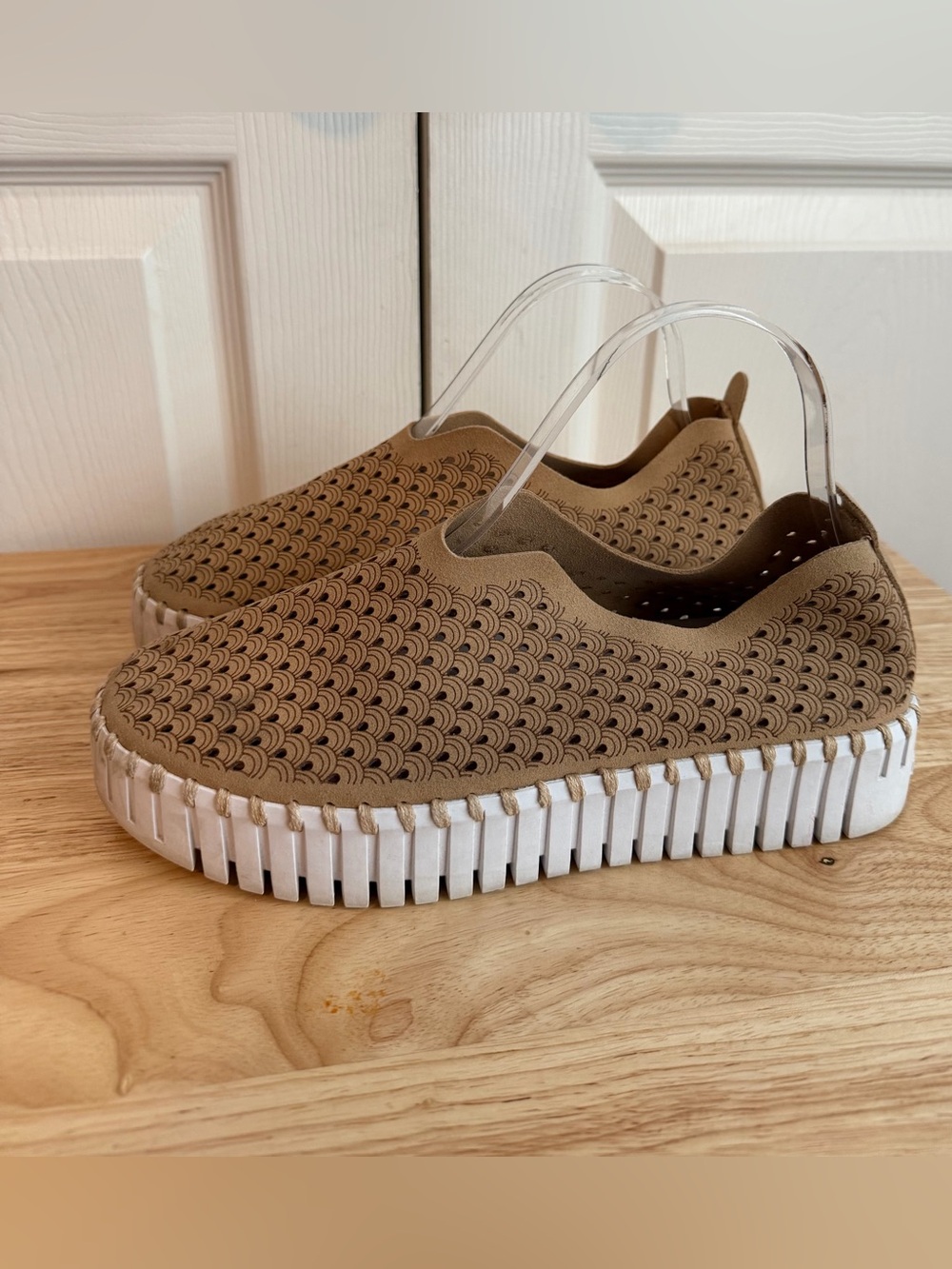 Ilse Jacobsen Platform Tulip Tan Comfort Loafer Slip-ons Women’s Size 38 US 7.5